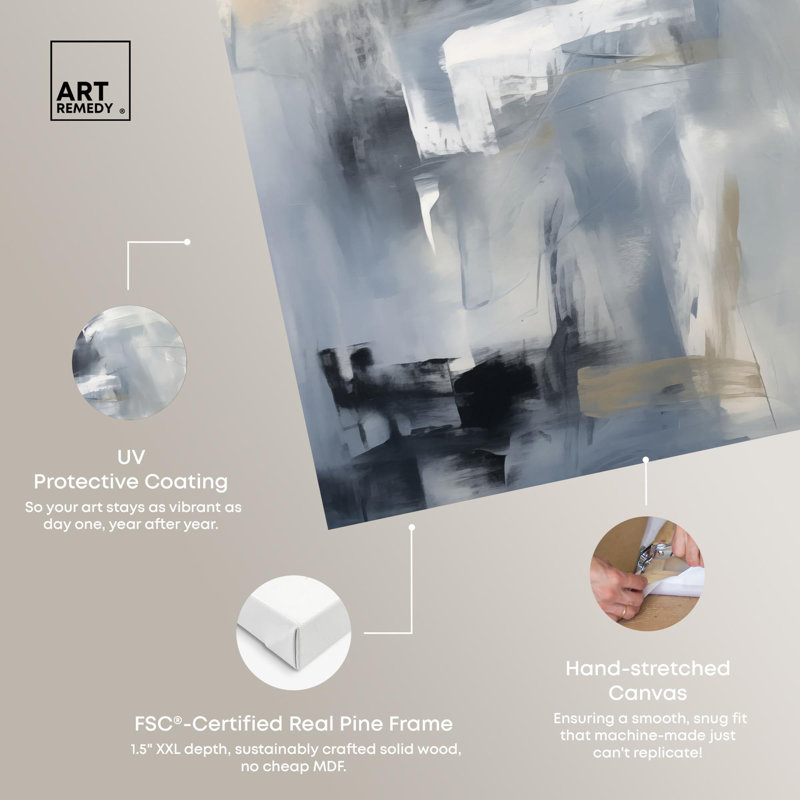 Art mural bleu Contemplative Blues II par , Toile tendue, H 12 po x l 12 po