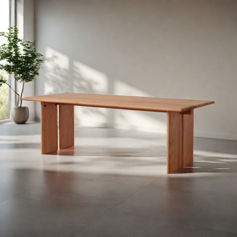 Jerina Ash Solid Wood Dining Table, 31.49" W x 62.99" L