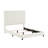 Queen Size White Boucle Upholstered Platform Bed