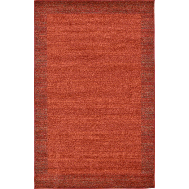 Tapis terre cuite Hermina, Rectangle 3 pi 1 po x 5 pi 3 po