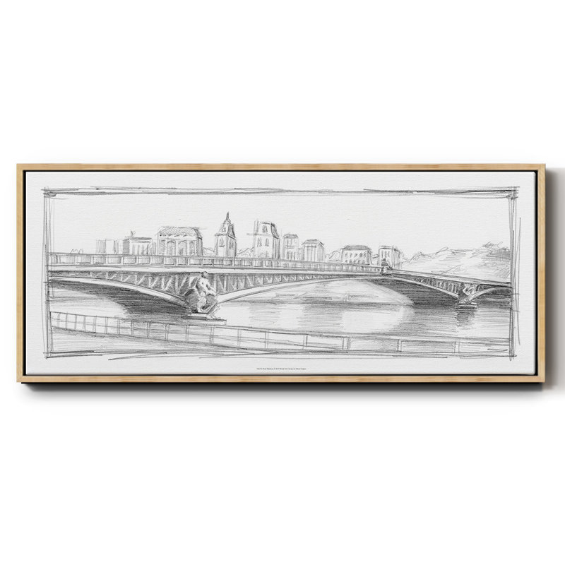 Pont Mirabeau - toile encadrée, H 20 po x l 50 po