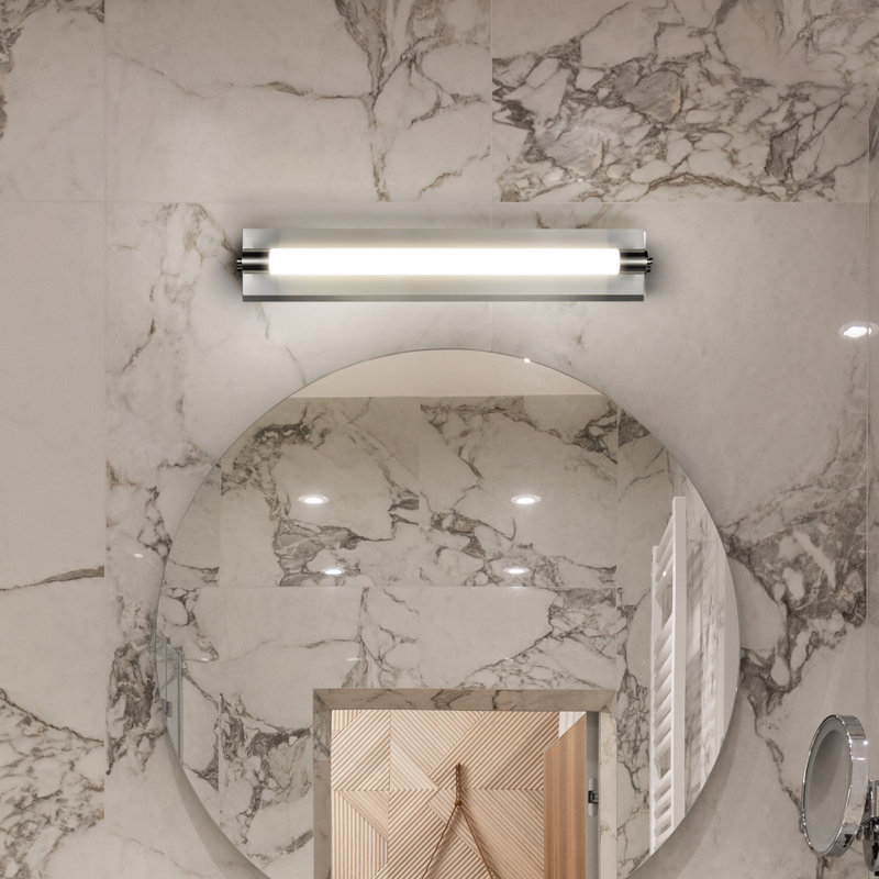 Éclairage de salle de bain moderne à DEL 24 po Procyon, Chrome poli