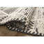 Tapis tissé à la machine marocain en polyester gris anthracite / ivoire-78565333