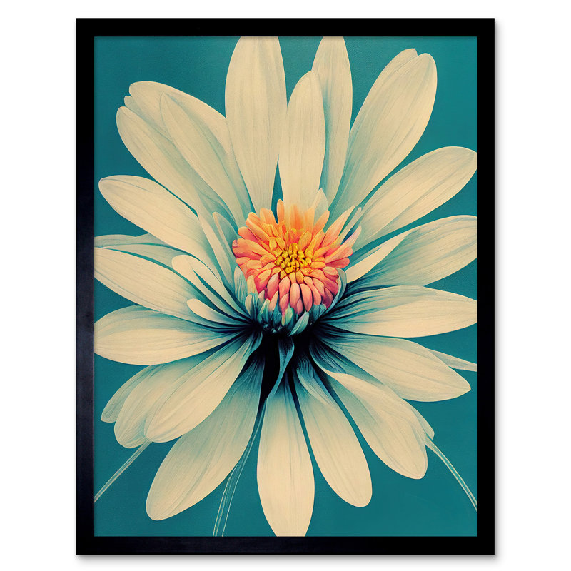 Chrysanthemum Floral Bloom Macro Flower - Single Picture Frame Print