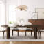 Table de cuisine ovale en bois H 30 po x P 33,5 po avec double caisson en rotin-366746089-366746092