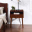 Table de chevet en bois avec table de chevet et 1 tiroir-544061597