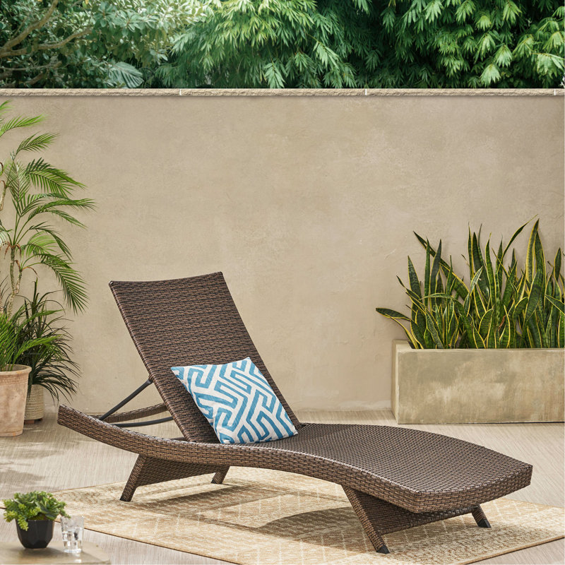 Chaise longue en osier Salem
