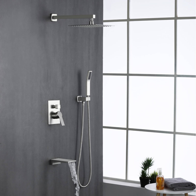 All-In-One Kit with Rough in-Valve, Brushed Nickel