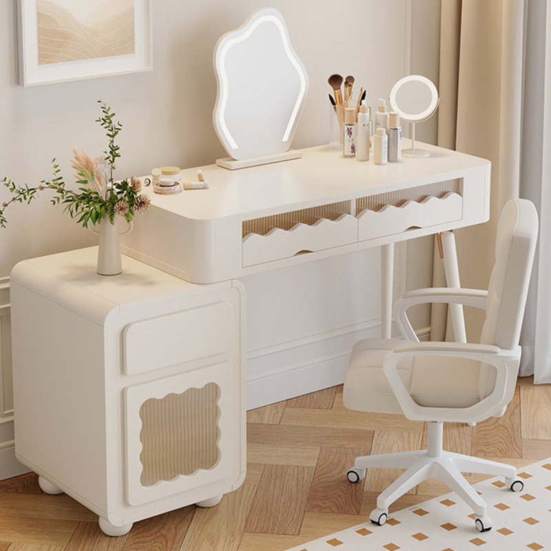 Commode simple multifonctionnelle de style crème