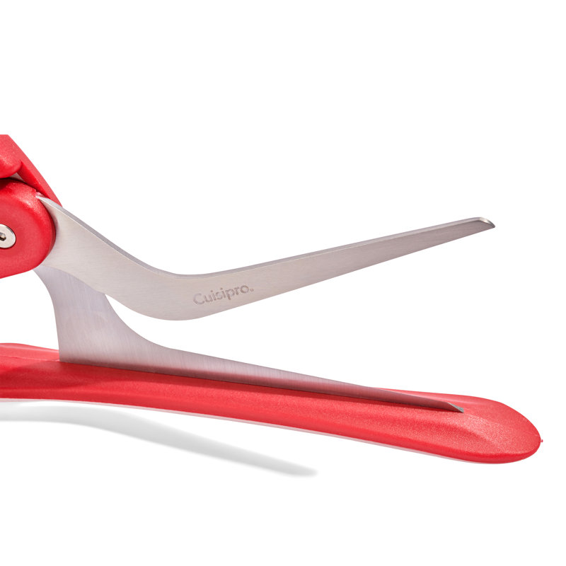 Cuisipro Pizza Shears, Red, Sharp Stainless Steel Blades, Pizza Cutter, Scissors