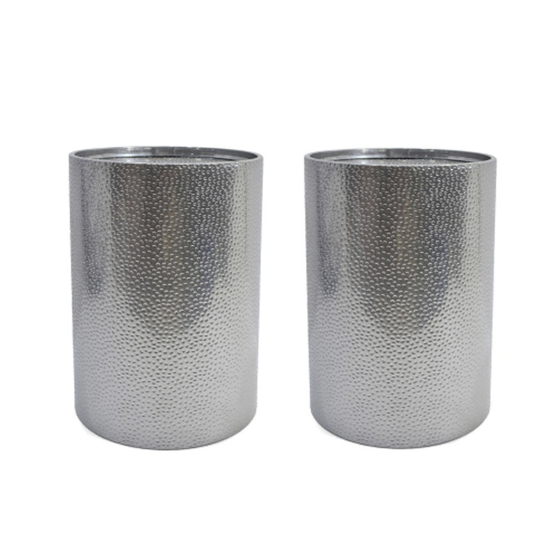METAL SIDE TABLE-SILVER