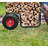  Wrought Iron Firewood Cart - Sturdy, Scratch Resistant Log Carrier With All-Terrain Wheels