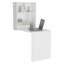 Table pliante Kaplar de 33 po de largeur x 23 po de profondeur avec quatre tablettes, table flottante, table rétractable, bureau flottant, table à repasser blanche