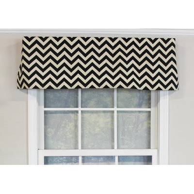 Cantonnière en coton à chevrons l 50 po Codell