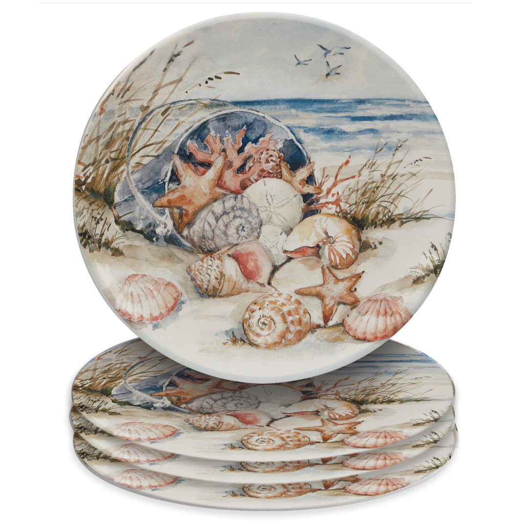 Coastal Landscape Set Of 4 Dinner Plate 11" Certified International