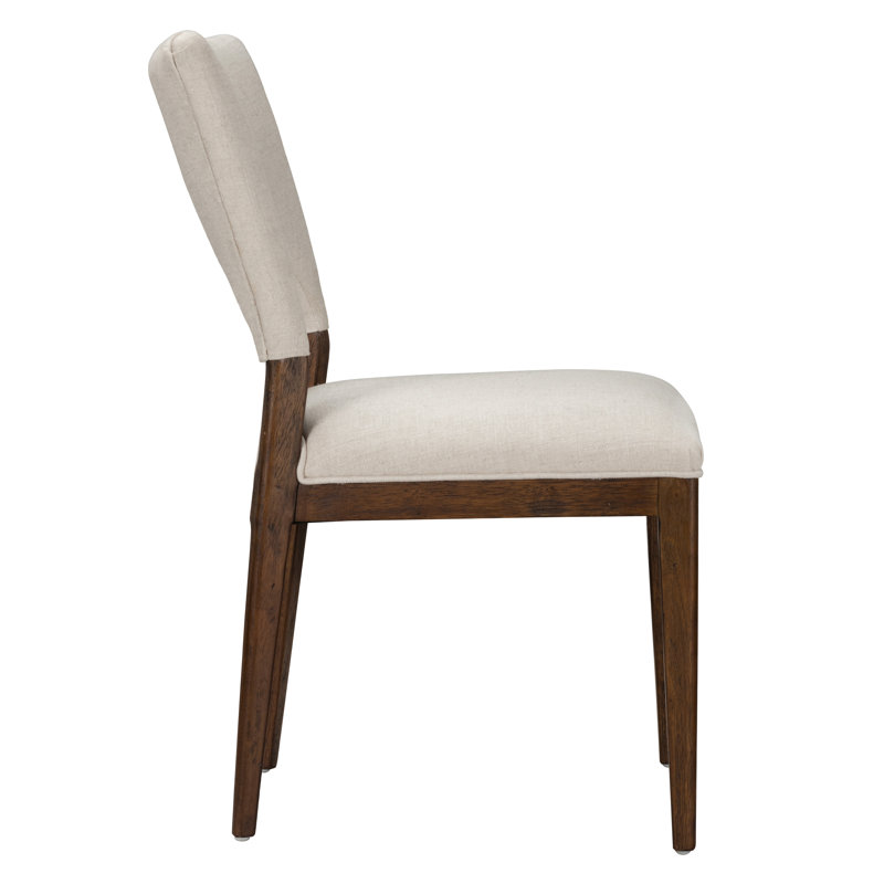 Mitchel Upholstered Dining Chair, Brown, White