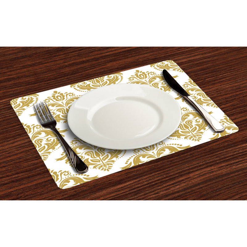 Polyester Floral Rectangle Placemat