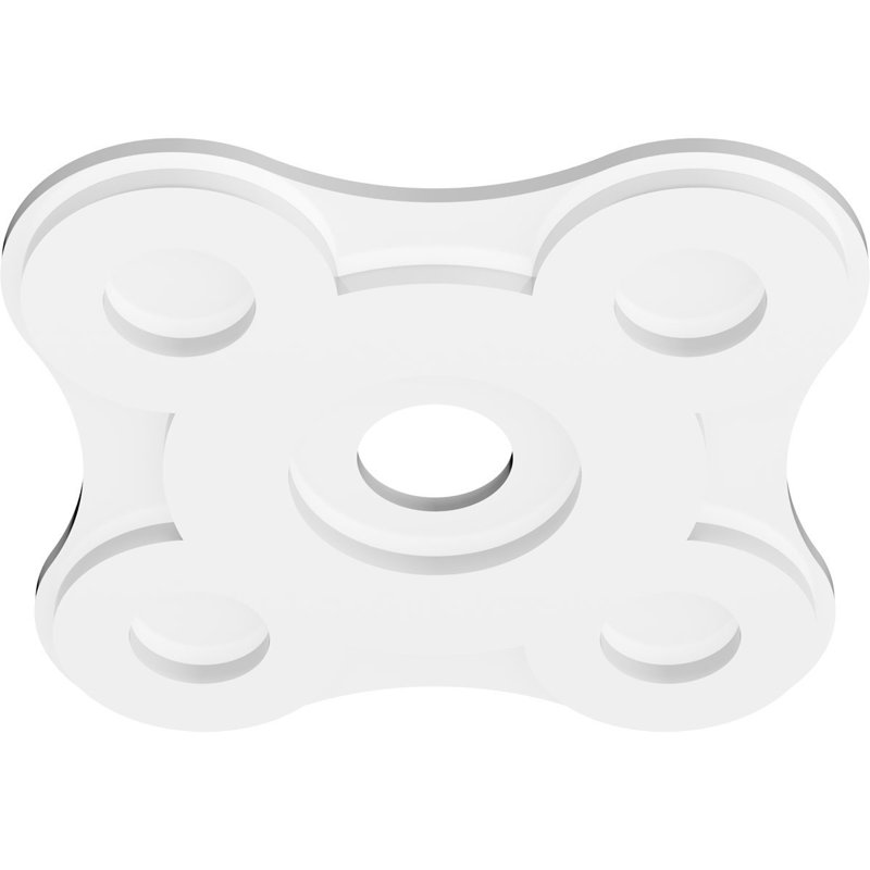 Diamètre intérieur de médaillon contemporain en PVC de 3 pi Luna de qualité architecturale, H 16 po x l 16 po x P 1 po