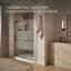 Elate Tall Sliding Shower Door, 75-1/2-In H X 62-1/4 - 65-5/8-In W With Heavy 5/16-In Thick Crystal Clear Glass With Privacy Band-183126224