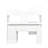 Home Office Computer Desk With Hutch, Antiqued White Finish-1312495573