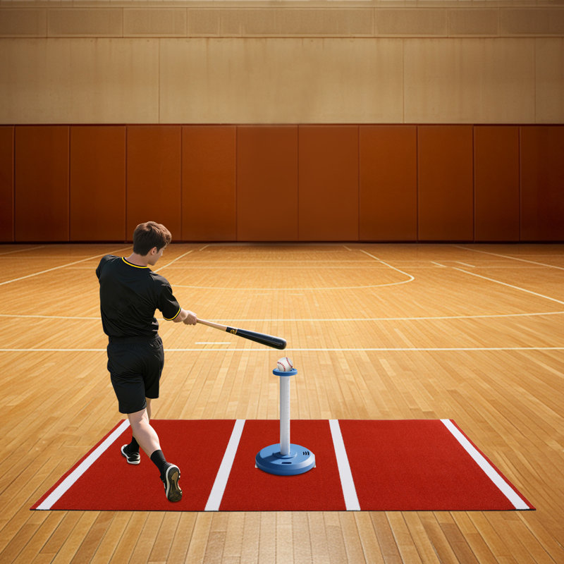 Baseball Softball Turf Training Mat, Red