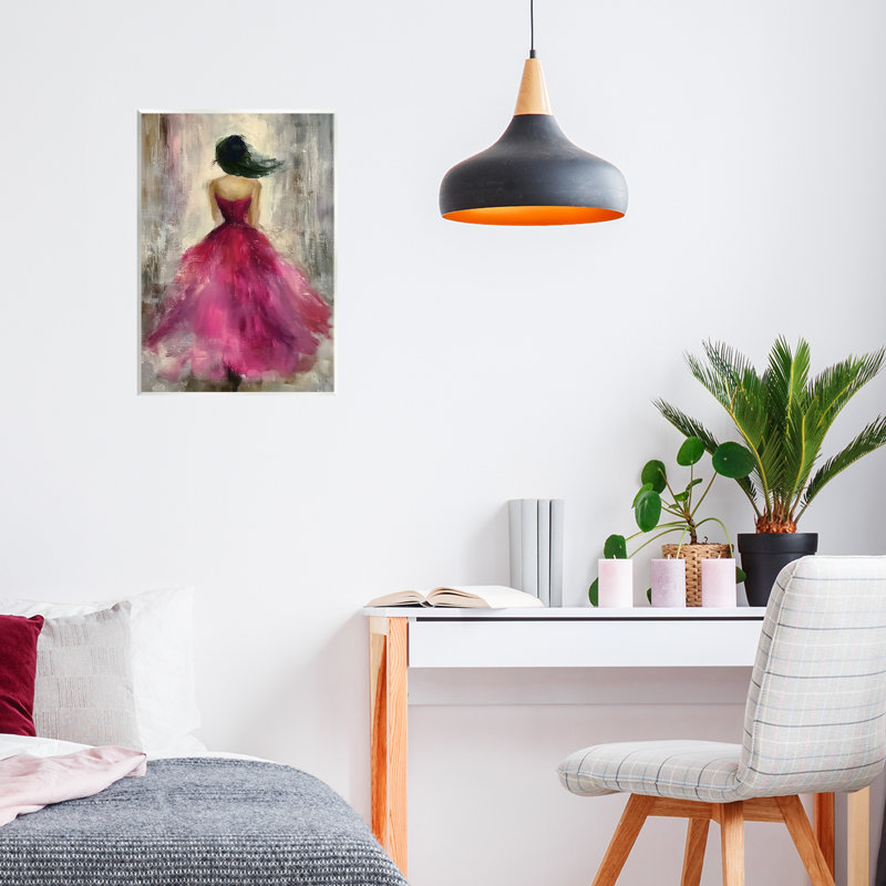 Plaque murale «After Midnight Girl in Gown» par Annabelle Hall, H 15 po x l 10 po