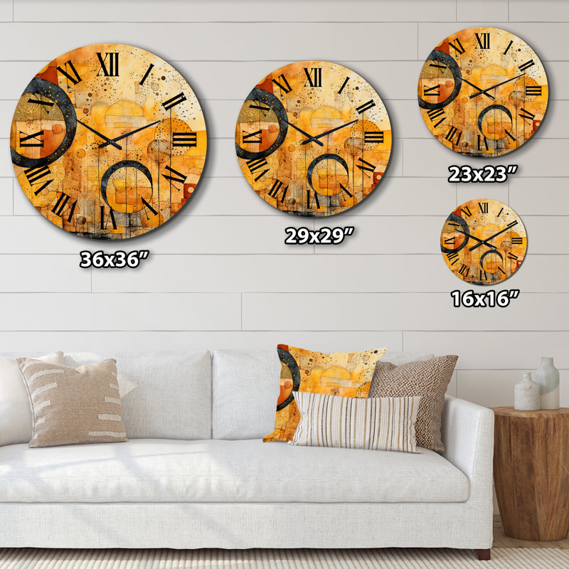 Horloge murale en métal Chanler, Très grand