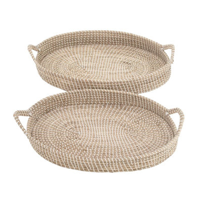 Ensemble de 2 plateaux d'appoint Brookhaven Seagrass