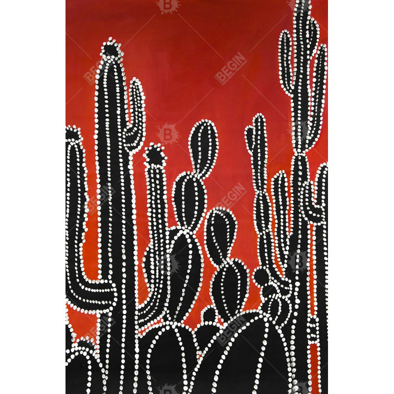 «Black Tall Cactus» sur toile