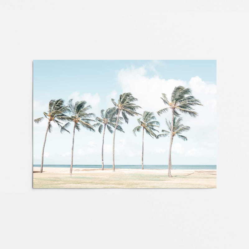 «Swaying Palms in Paradise», impression, Sans cadre, papier, H 16 po x l 20 po