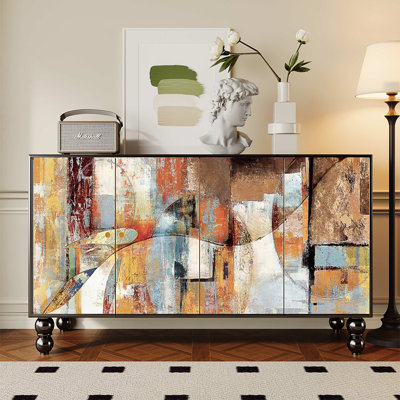 French mid-style retro  entrance cabinet