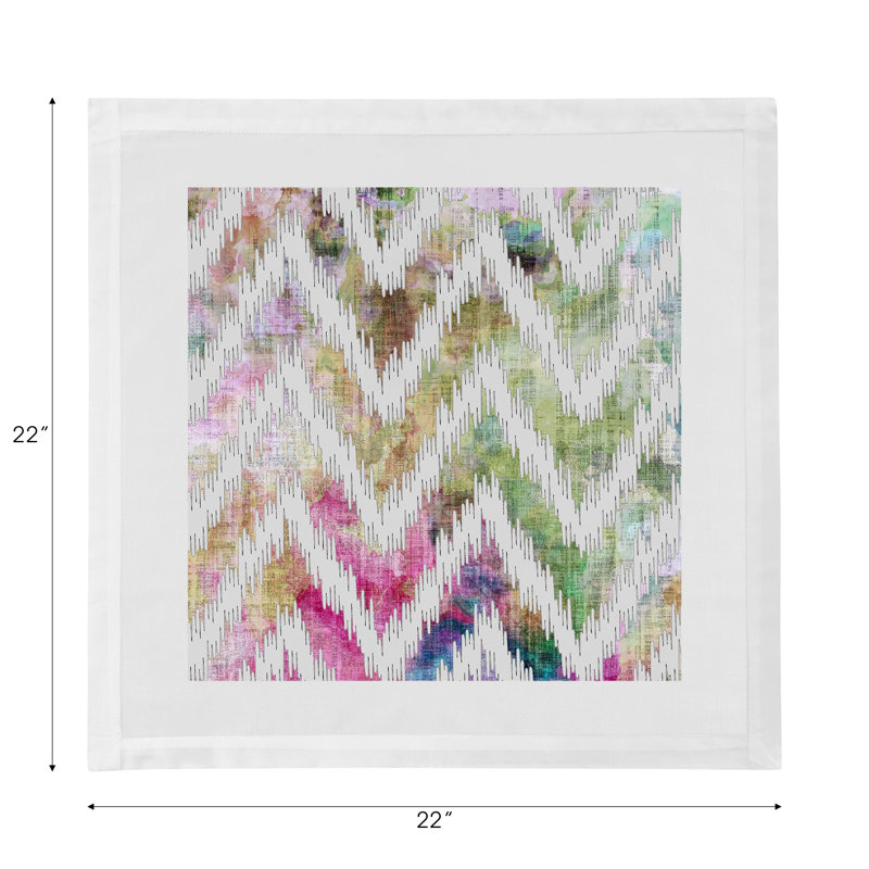 Chevron Cotton Sateen Dinner Napkins, Richesse
