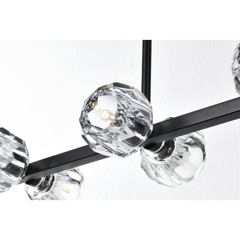 Bolivar 8 - Light Kitchen Island Pendant, Black