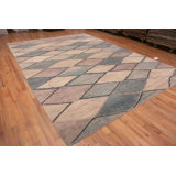 Nazmiyal Collection Large Modern Geometric Diamond Grid Rug 11ft 3in X 16ft 1in