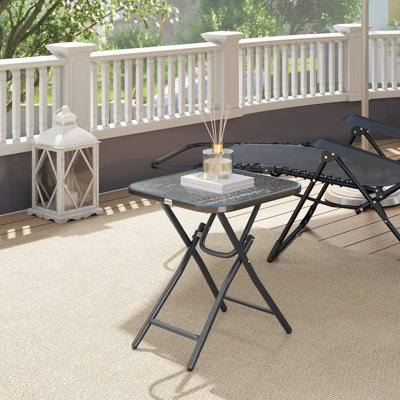 Table de patio, table basse pliante pour patio, balcon, cour arrière