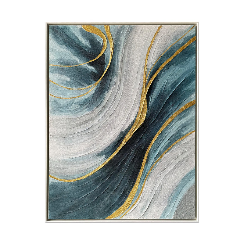8A04011C460149F4980A7286C217FF1F 36" L x 2.5" W x 48" H Abstract Painting in Multi