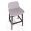 Modern Upholstered Counter Stool With Walnut Base