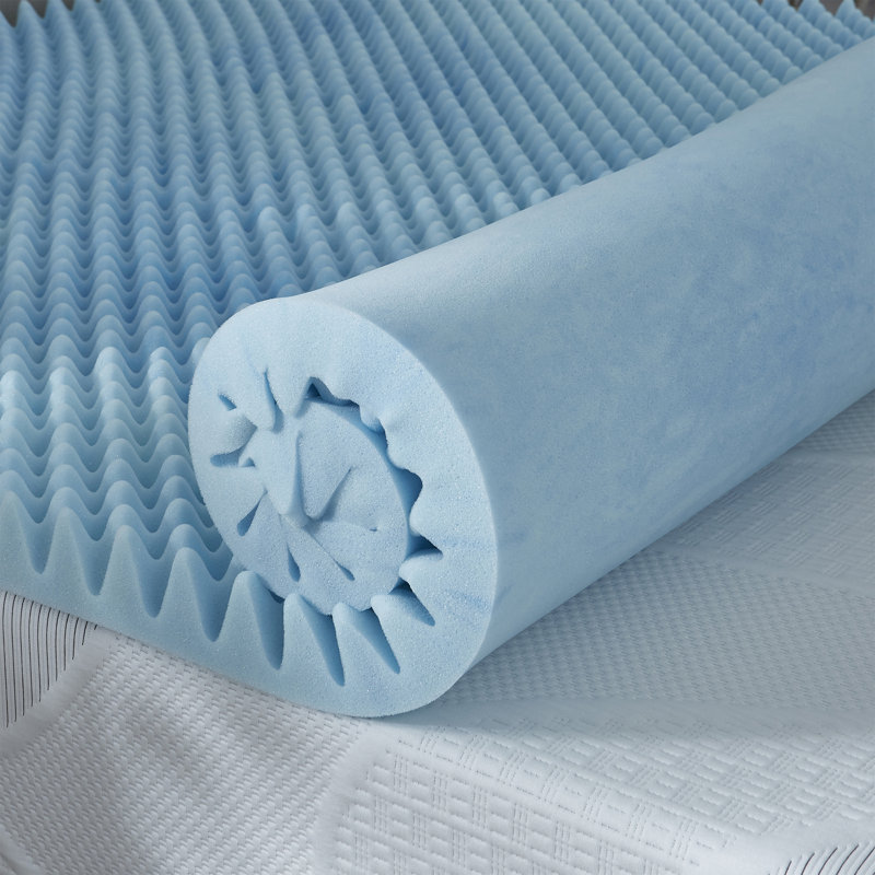 2" Reversible Gel Memory Foam Mattress Topper, King