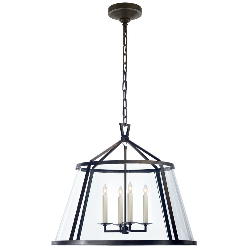 Chapman & Myers Darlana Pendant, 20.5" H x 24.5" W x 24.5" D, Polished Nickel