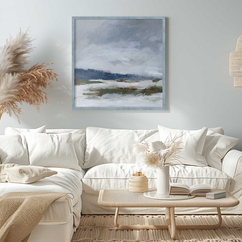Cold Winter's Day Print, 21.75" H x 21.75" W, Brushed Gold Single Picture Framed, Solid Wood