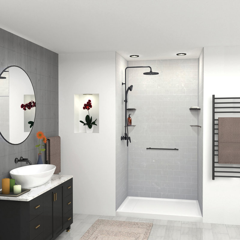 Tablette de douche Tashani, Mat