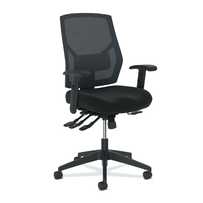HON Crio High-Back Task Chair, Fabric, Asynchronous Control, Black
