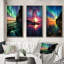 3 pièces sur toile - Aurore boréale magique, lac arctique Serenity III-1028954353-1028954358