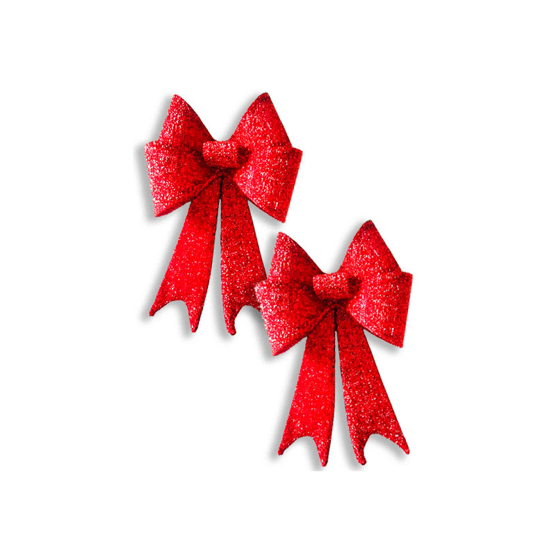 18" Mesh Bow, Red