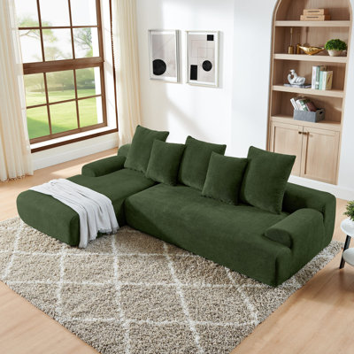 Canapé modulaire moderne en L rembourré