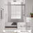 56"-60" W x 76" H Reversible Frameless Single Sliding Shower Door with 3/8"Clear Tempered Glass