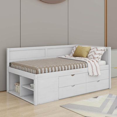Twin Size Daybed With Drawers And Shelves