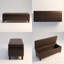 Banc de rangement contemporain avec repose-pieds rectangulaire en similicuir vegan brun patiné, parfait pour le salon et le vestibule