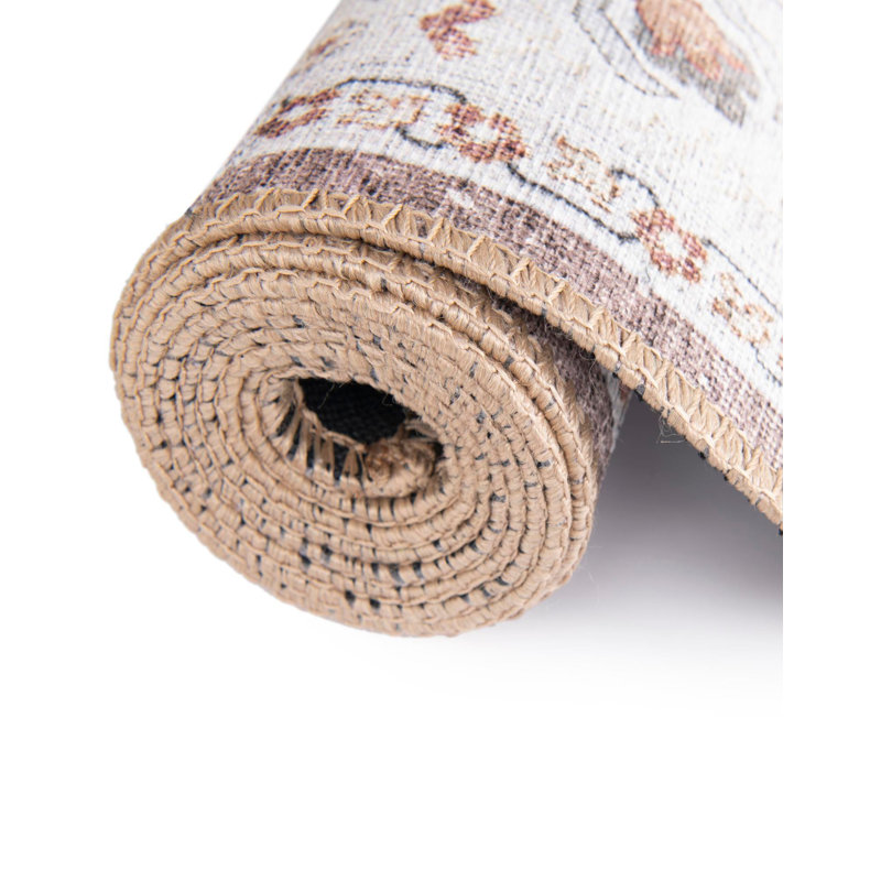 Makensley Performance Chenille Floral Indoor Rug, Round 3'6" x 3'6"