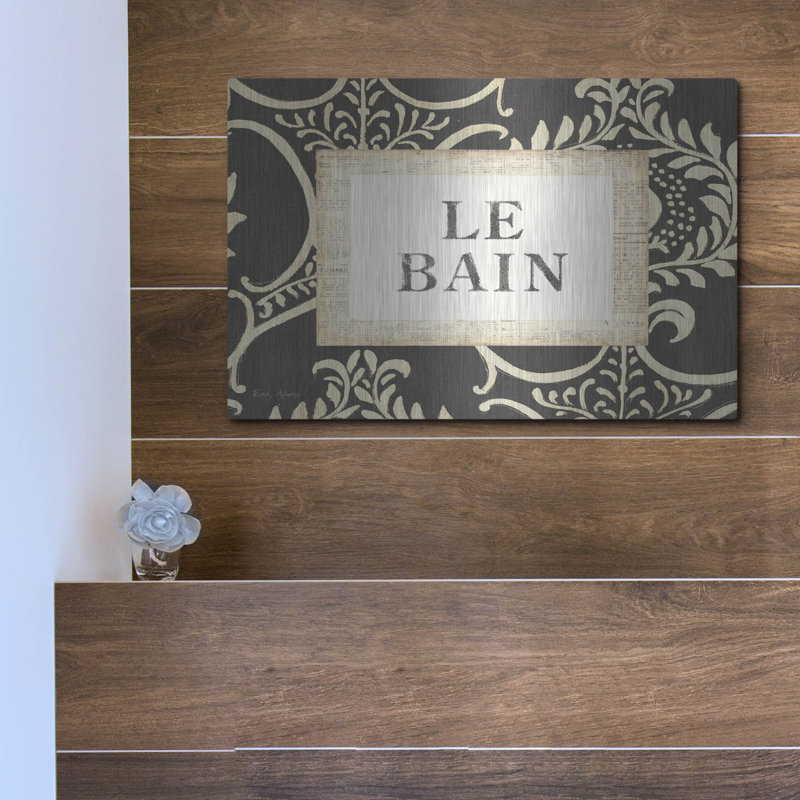 Art mural en métal «Le Bain» par Emily Adams, H 12 po x l 16 po